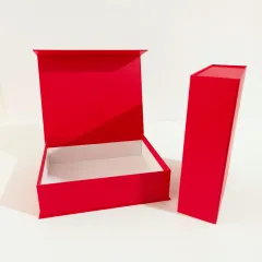 Magnetic Book Tea Box And Cosmetic Box - Red - View 1