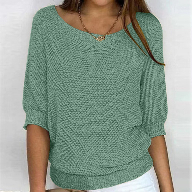 European And American Solid Color Knitwear For Women Light Green - Shop at LoveMi