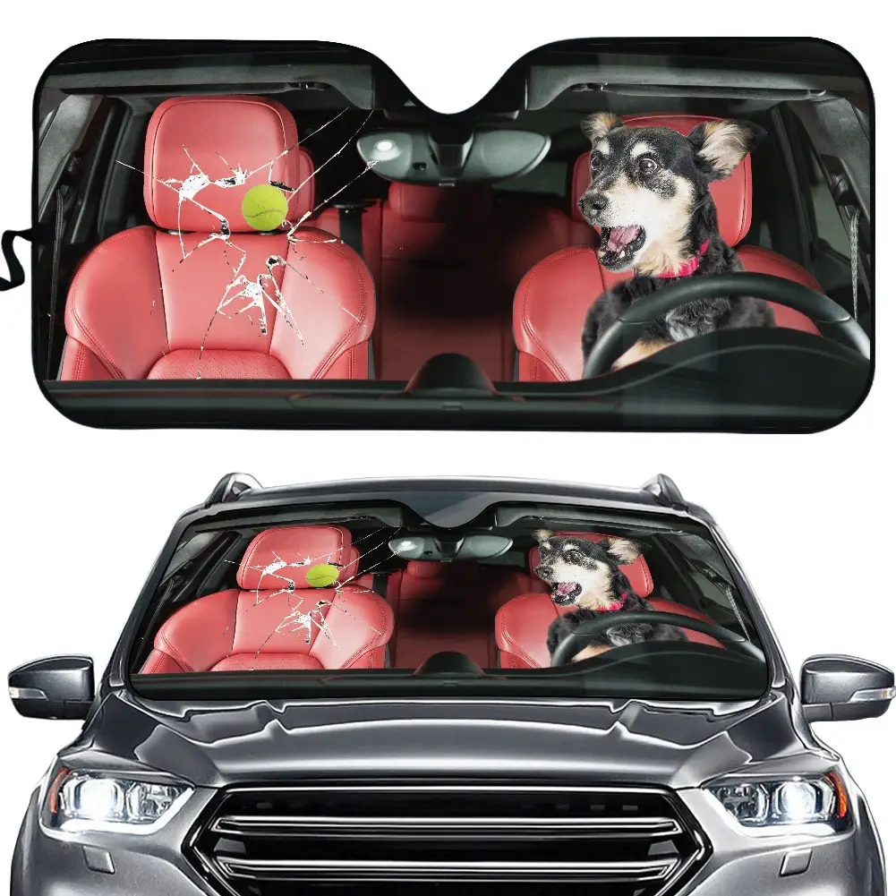 Car Sun Visor Front Windshield Sun Protection Heat Insulation Non-perforating Telescopic Curtain