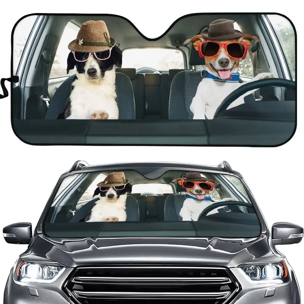 Car Sun Visor Front Windshield Sun Protection Heat Insulation Non-perforating Telescopic Curtain
