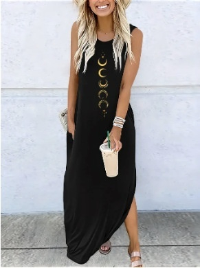 Summer New Sleeveless Vest Long Dress
