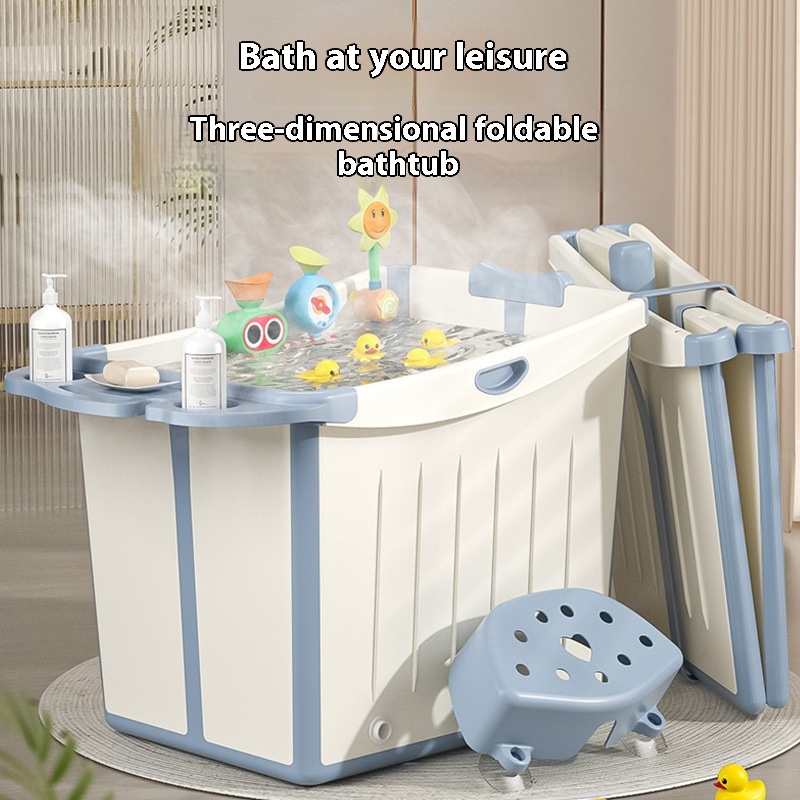 Cartoon Baby Folding Bath Bucket Plus Size Thickening