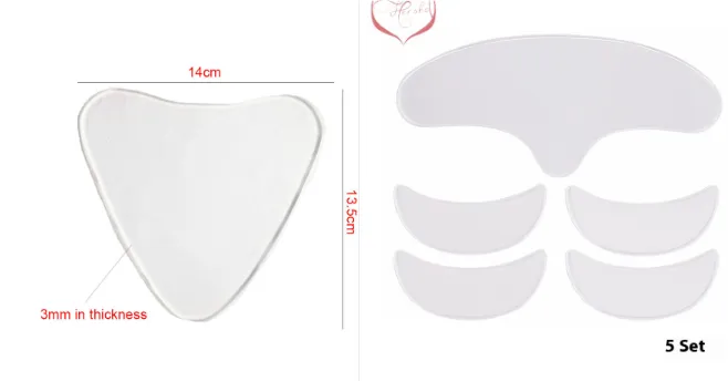 Anti-Wrinkle Pad Invisible Glossy Transparent Silica Gel Patch Female - Set