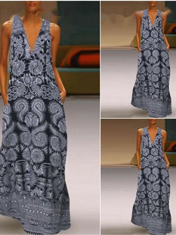 Women's Dress Totem Printed Dress Plus Size