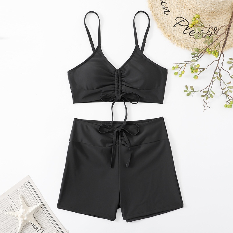 Sexy Split Swimsuit Women's Boxer Lace Bikini