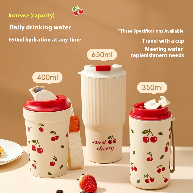Creative Large Capacity Cherry Printing Cup