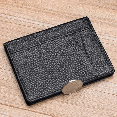 First Layer Cowhide Bank Card ID Bus Bag