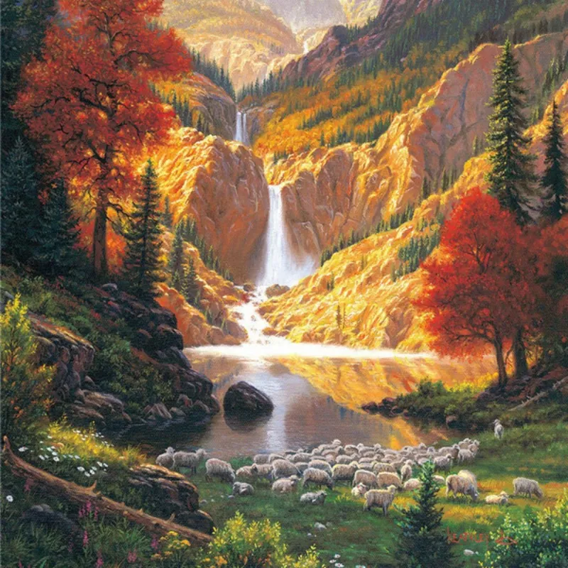 Waterfall Landscape Diamond Painting Full 5d Embroidery