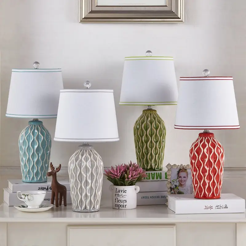 Table Lamp Bedroom Bedside Lamp European Style Creative American Living Room Warm