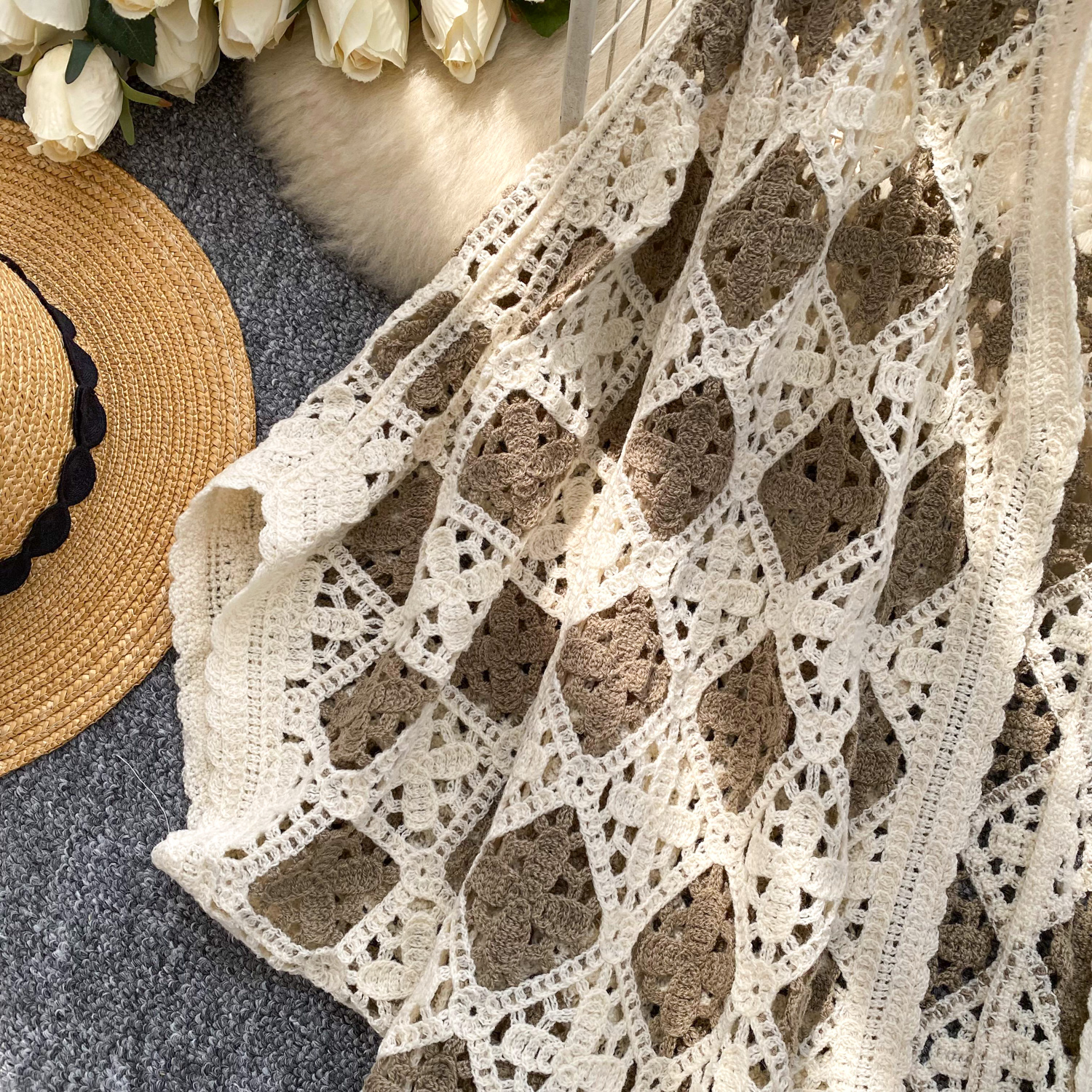 Boho Knitted Batwing Sleeve Cardigan