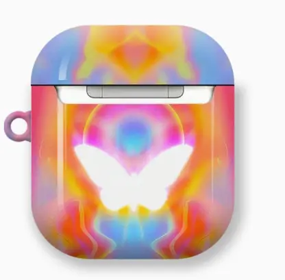 Butterfly, Illusory, Abstract, Niche, Retro, Noisy, Ins Style Art Earphone Case