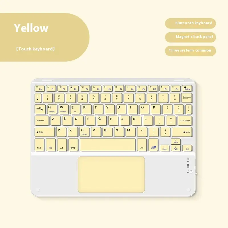 Bluetooth Keyboard With Touch For Mobile Phone Tablet Wireless Rechargeable
