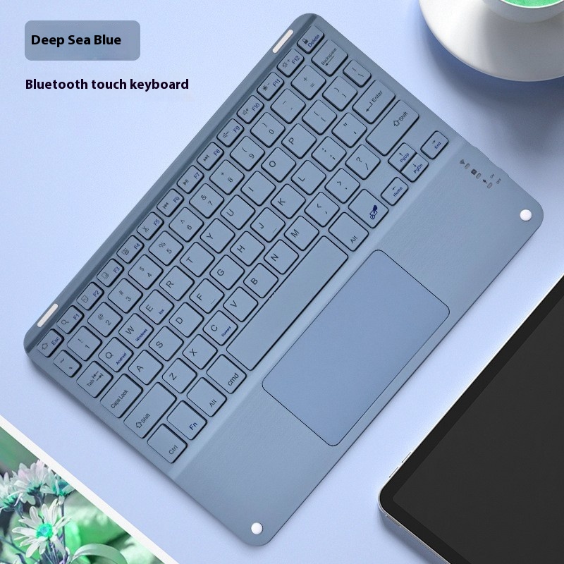 Square Hat Touch Bluetooth Wireless Charging Keyboard - Image 8