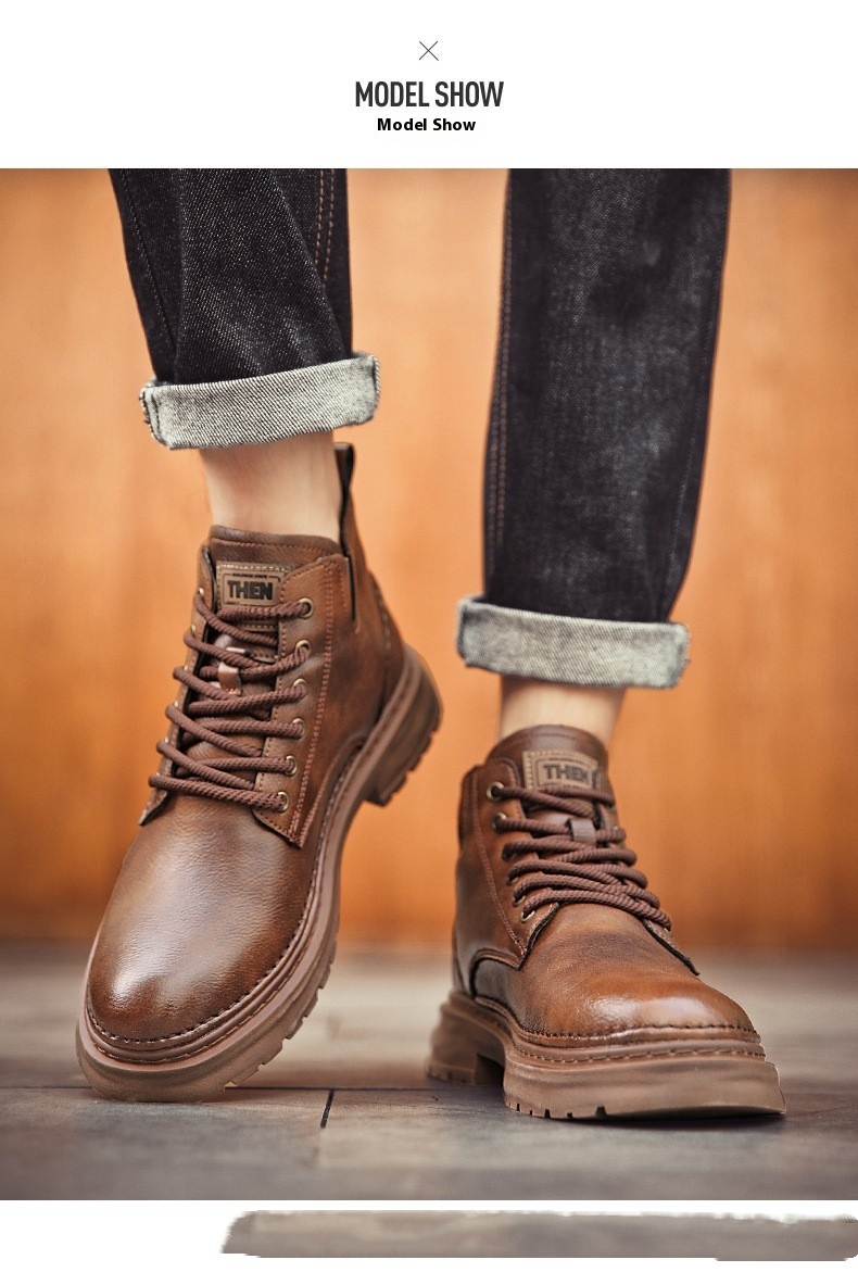 Men’s Martin Boots – Easy-Match Casual Outfit With Denim