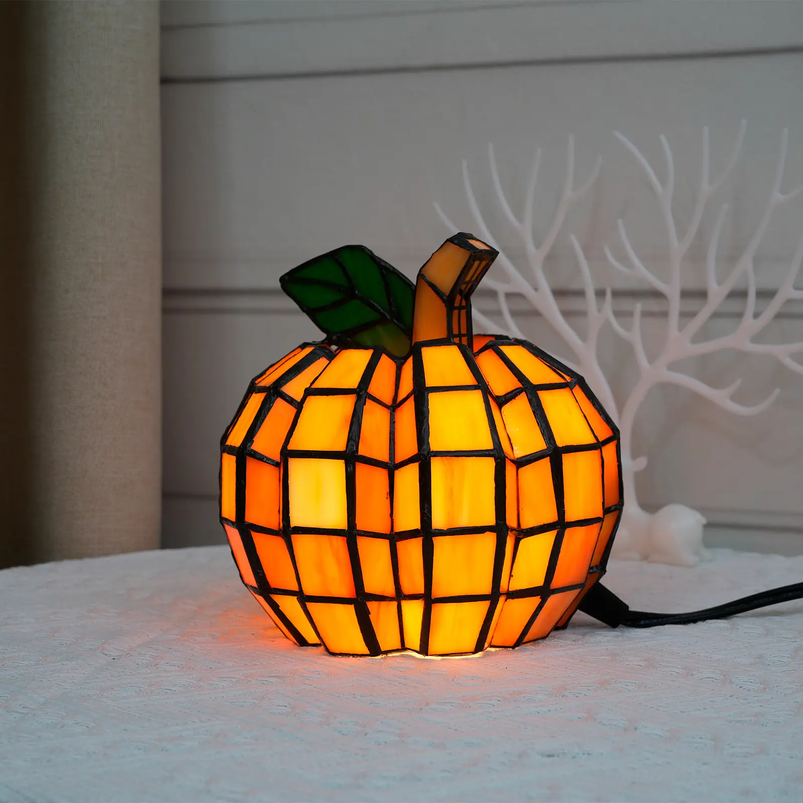 Handmade Colorful Art Glass Pumpkin Decorative Lamp