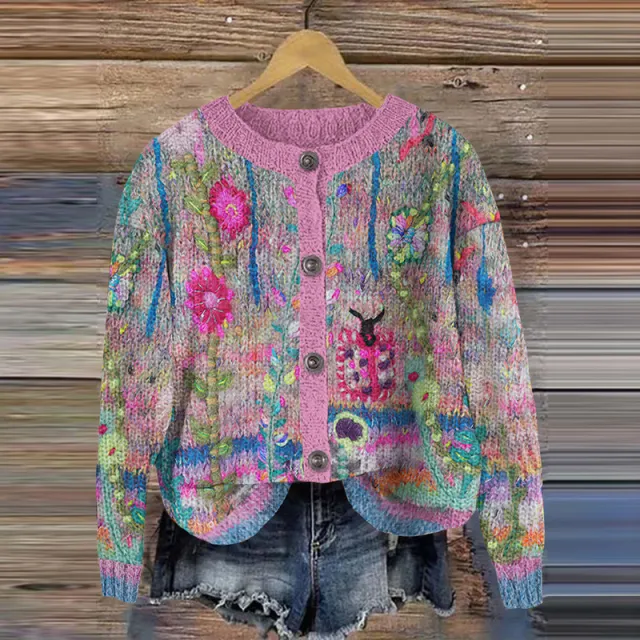3D Digital Printing Cardigan Knitted Coat Hwj165740 - Shop at LoveMi