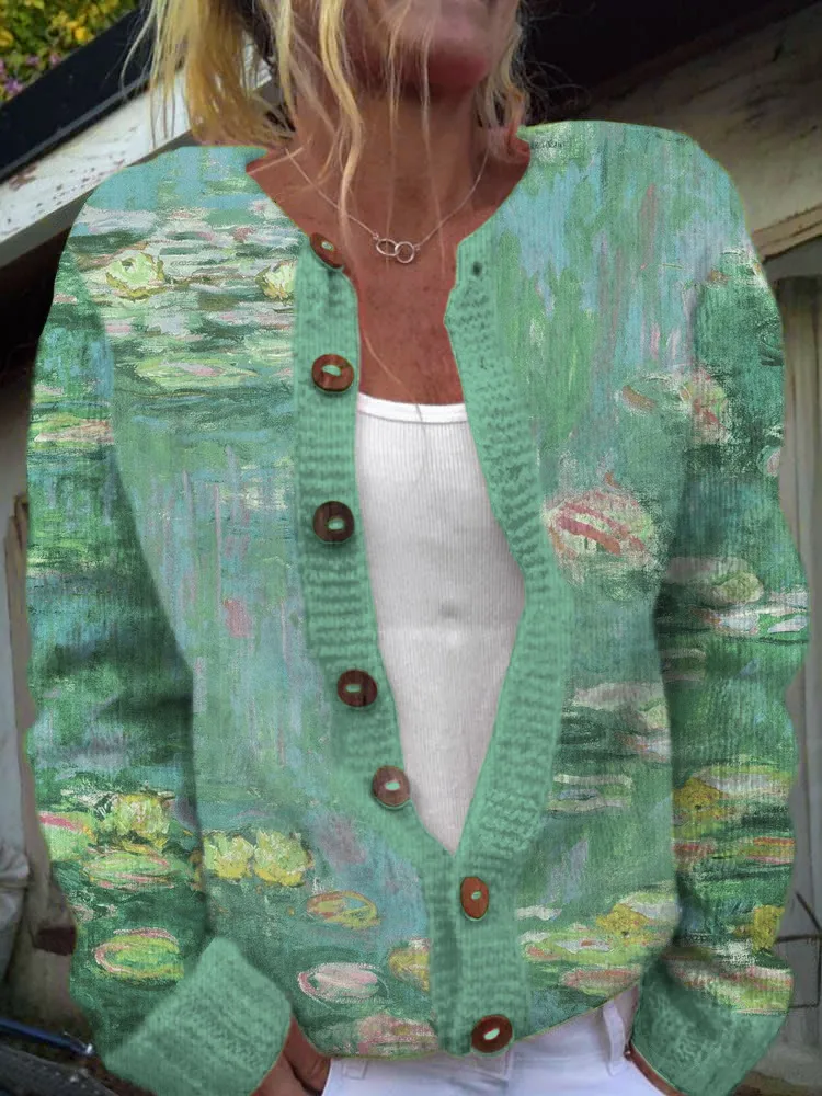 3D Digital Printing Cardigan Knitted Coat - Hwj165907-Xxl