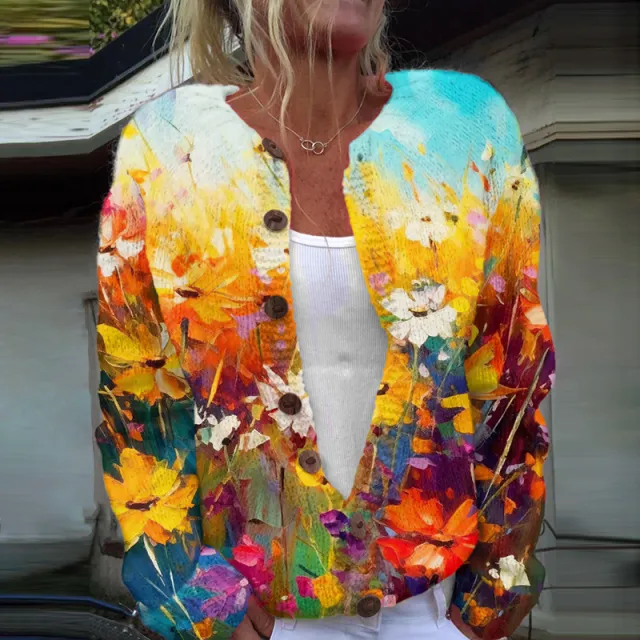 3D Digital Printing Cardigan Knitted Coat Hwj166325 Xxl - Shop at LoveMi