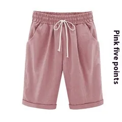 Women's five point wide leg pants Pink - Shop at LoveMi