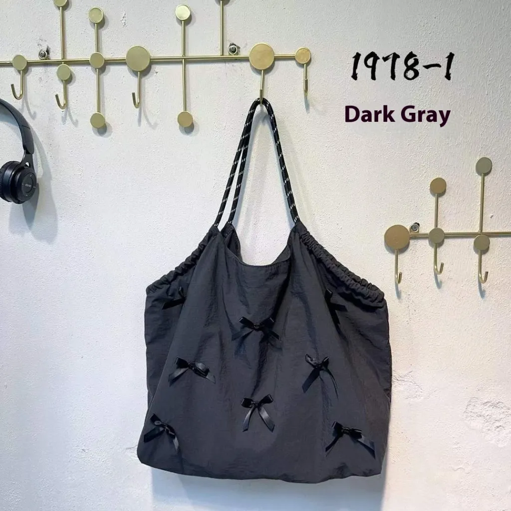 Women's Versatile Large Capacity Casual Bow Bag - Grey