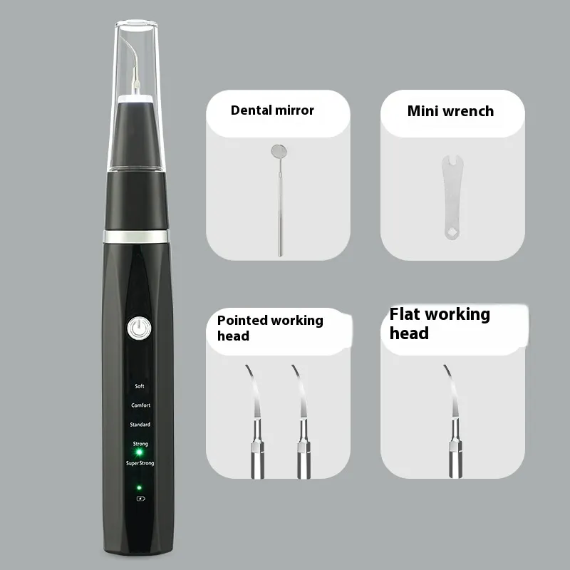 Dental Stone Remover For Dogs Ultrasonic Tooth Cleaning Instrument - Black - View 1