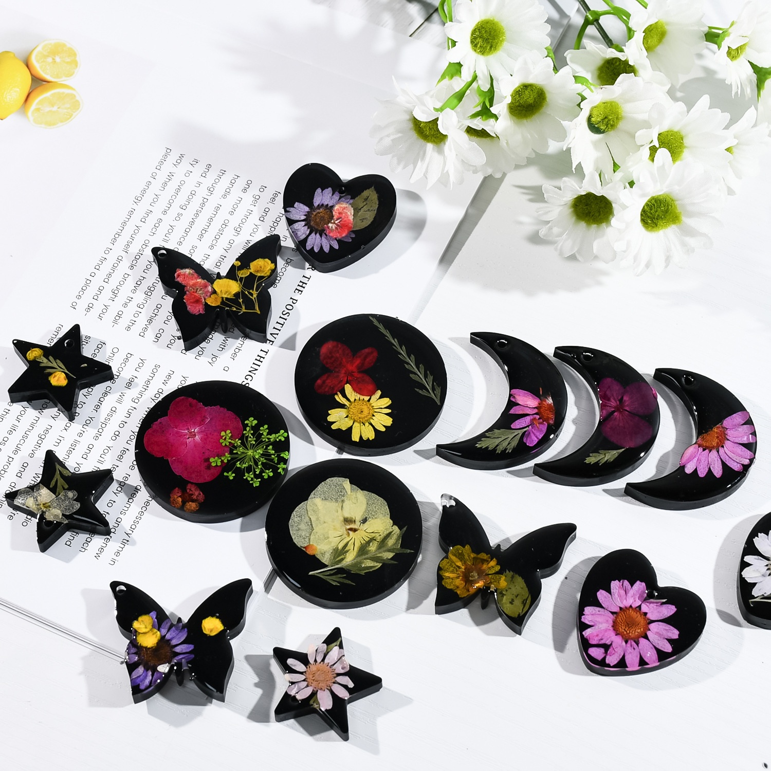 Butterfly Love Heart Moon Earrings Pendant Silicone Mold