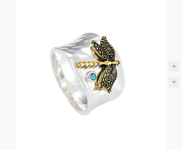 Gemstone Moonstone Dragonfly Ring Ladies