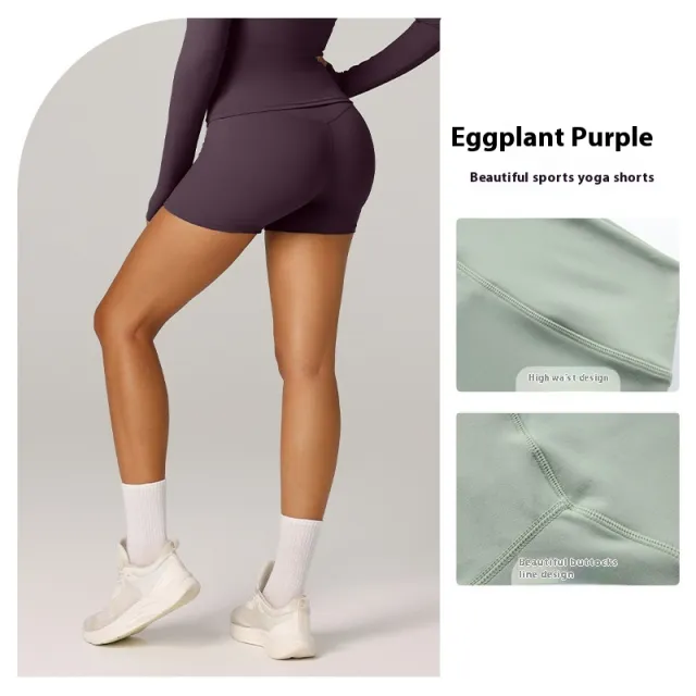 High Waist Shaping Running Sports Cycling Pants Xl Eggplant - Shop at LoveMi