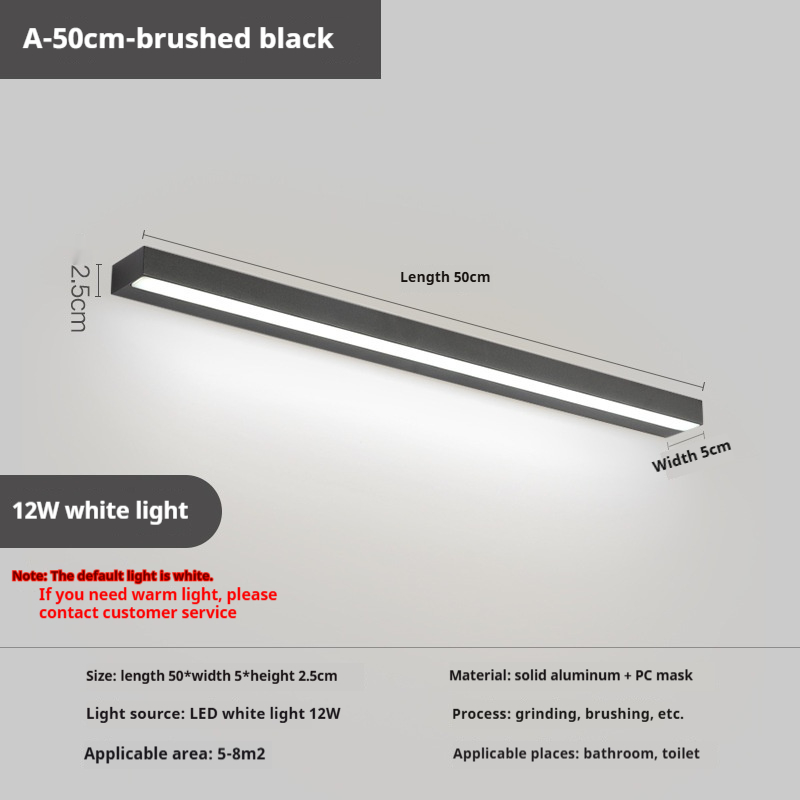 Toilet Special Punch-free Bathroom Wash Cosmetic Mirror Wall Lamp