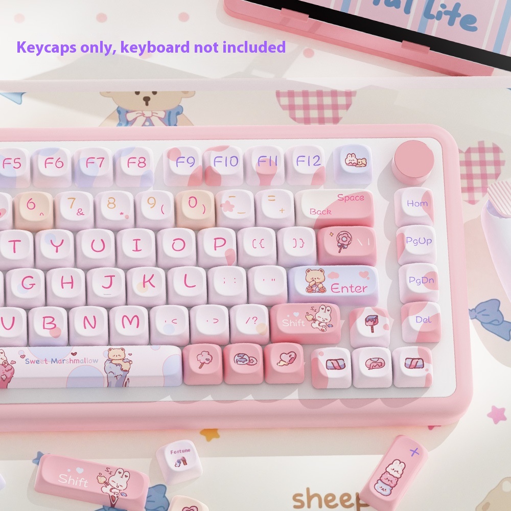 Five-sided Sublimation Moa Highly Cute Personality Fit Mechanical Keyboard Cap