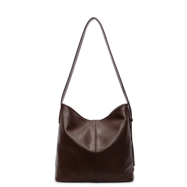 Women's Summer Large Capacity Retro Bucket Bag Coffee - Shop at LoveMi