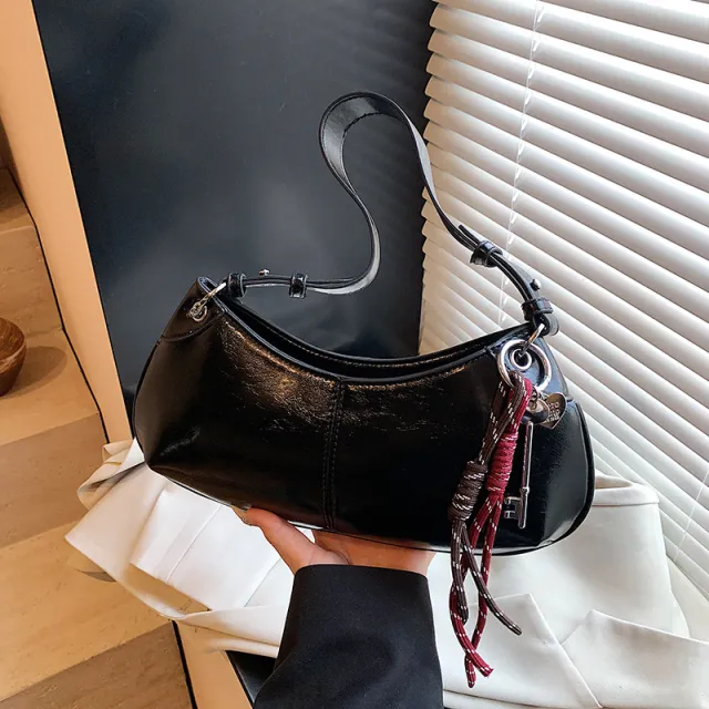 New All match Niche Shoulder High grade Western Style Lady Bag Black - Shop at LoveMi