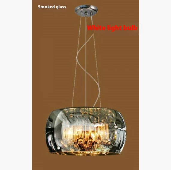 Modern Minimalist LED Living Room Dining Room Glass Cover Crystal Chandelier