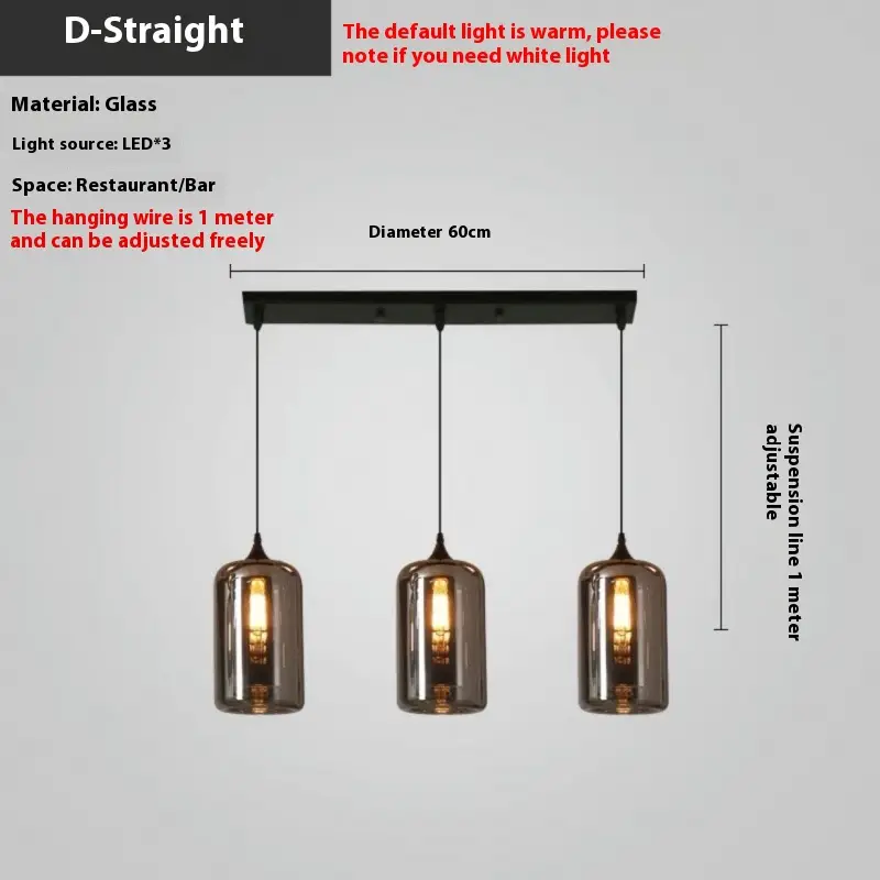 Modern Restaurant Ideas Personality Glass Lamp