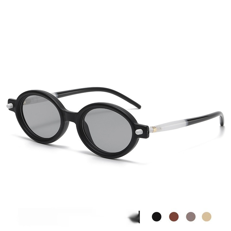 Retro Artistic Oval Frame Sunglasses Modern Charming Anti-blue Light Sunglasses - Image 3