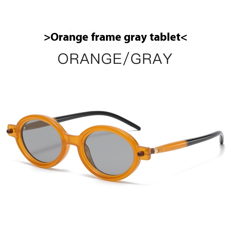 Retro Artistic Oval Frame Sunglasses Modern Charming Anti-blue Light Sunglasses - Image 9
