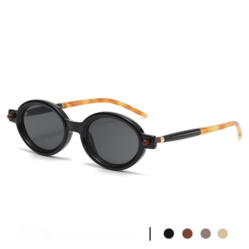 Retro Artistic Oval Frame Sunglasses Modern Charming Anti-blue Light Sunglasses - Image 14