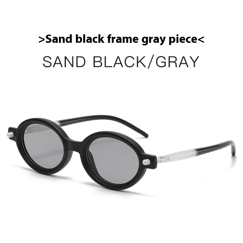 Retro Artistic Oval Frame Sunglasses Modern Charming Anti-blue Light Sunglasses - Image 5