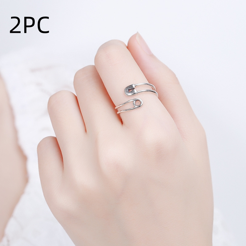 Elegance Retro Distressed Pin Little Finger Ring