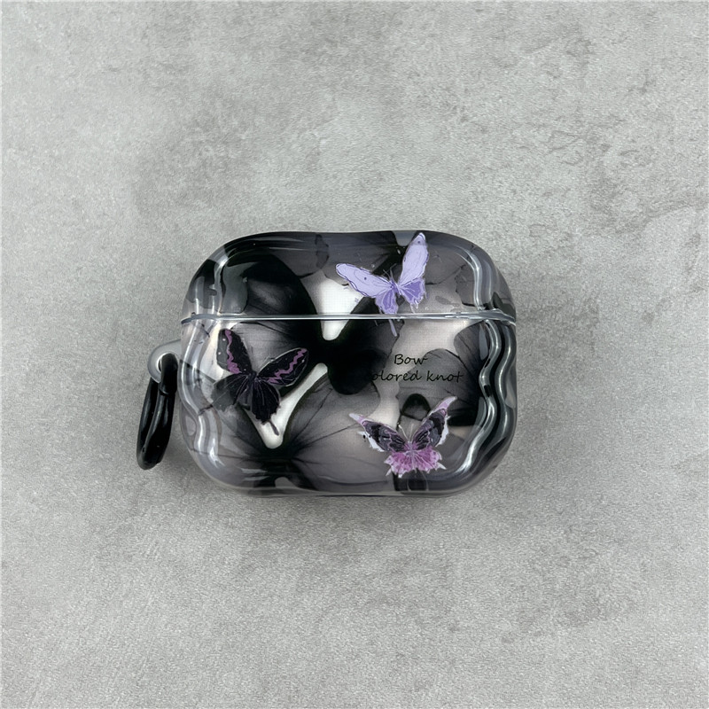 Ins Feng Shui Ink Black Butterfly Earphone Protective Case - imagen 1