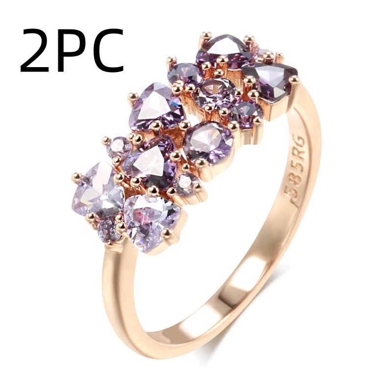 Fashion Simple Geometric Square Zircon Ring