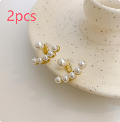Bee Earrings New Trendy Niche Design Pearl Silver Needle Earrings Women