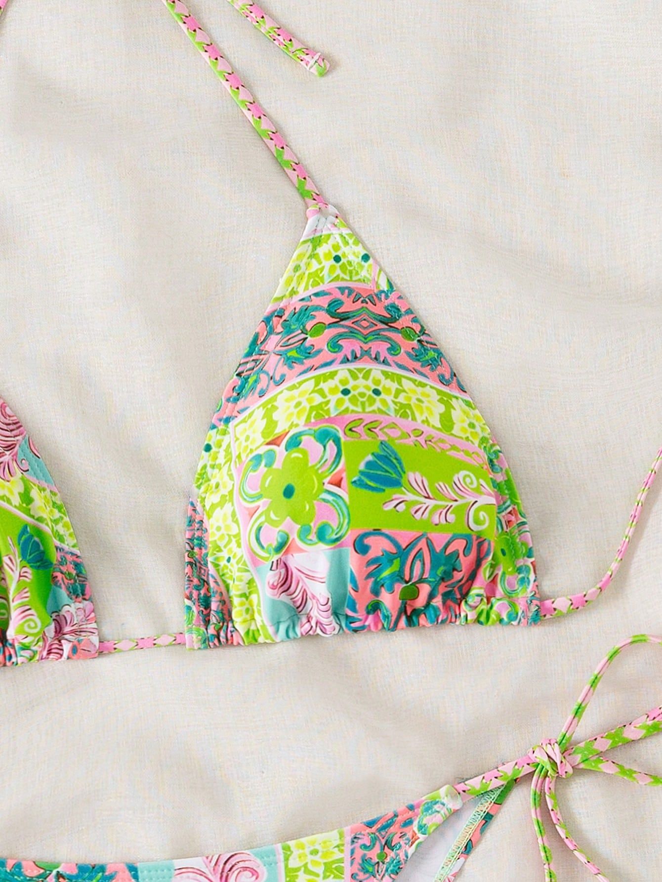 Colorful Boho Patterned Bikini Set