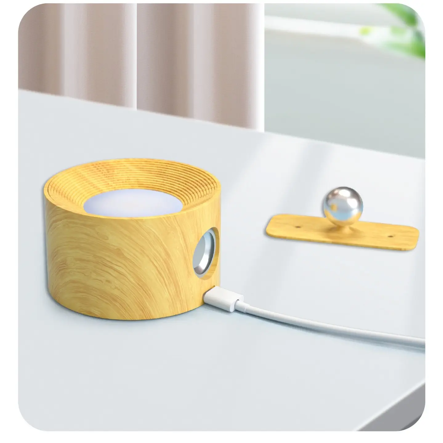 Wiring Free Magnetic Suction Remote Control Night Light Dimmable Wireless