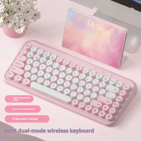 Dual-mode Wireless Bluetooth Mute Portable Keyboard
