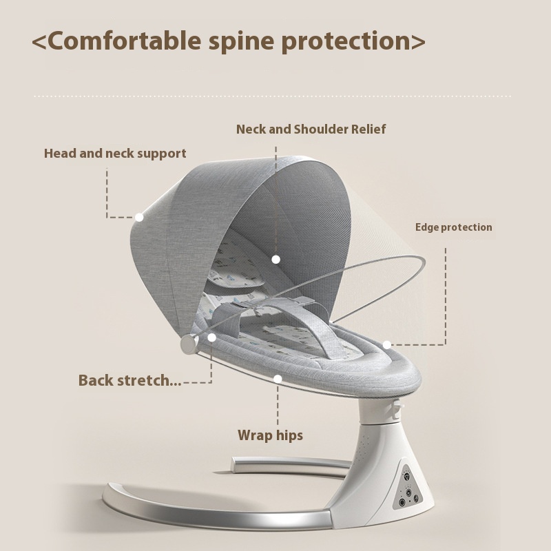 Babymoon Baby Swing Eggshell Spine Protection