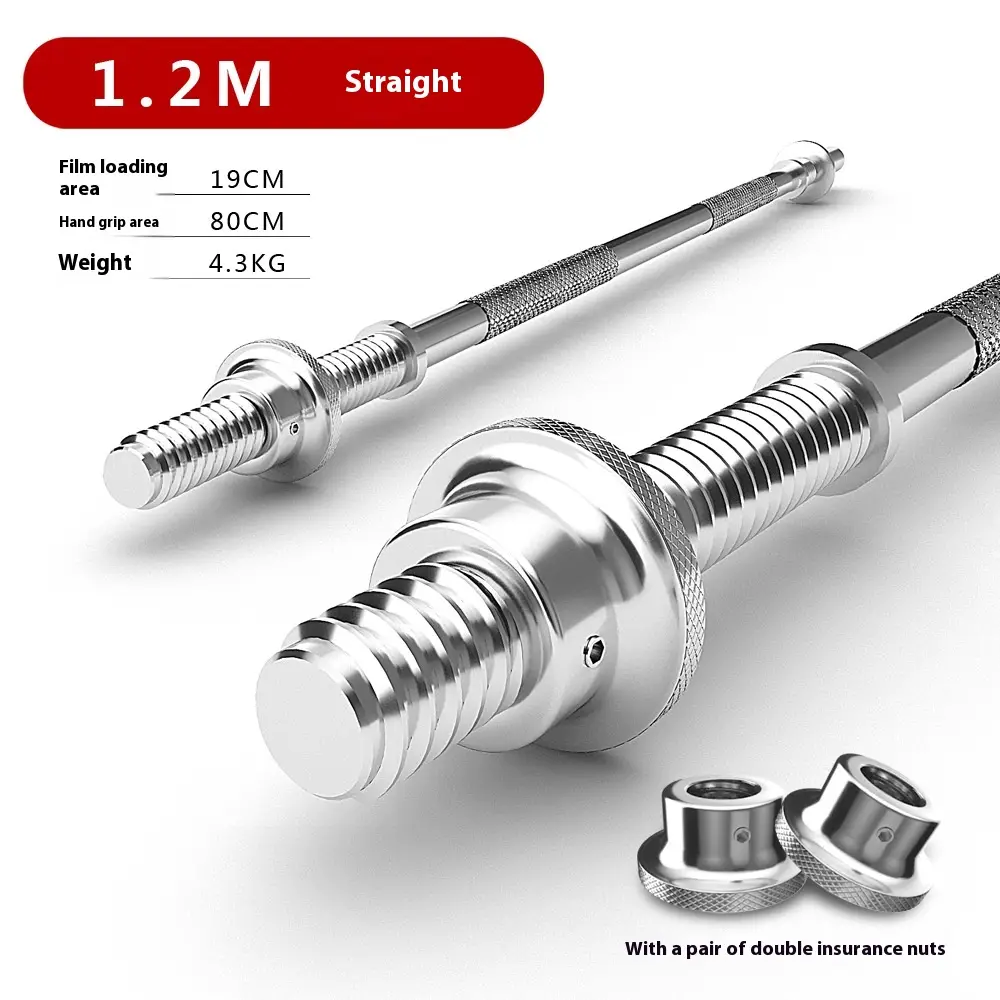 Straight Fitness Equipment Household Large Hole Small Hole Squat Dumbbell Bar