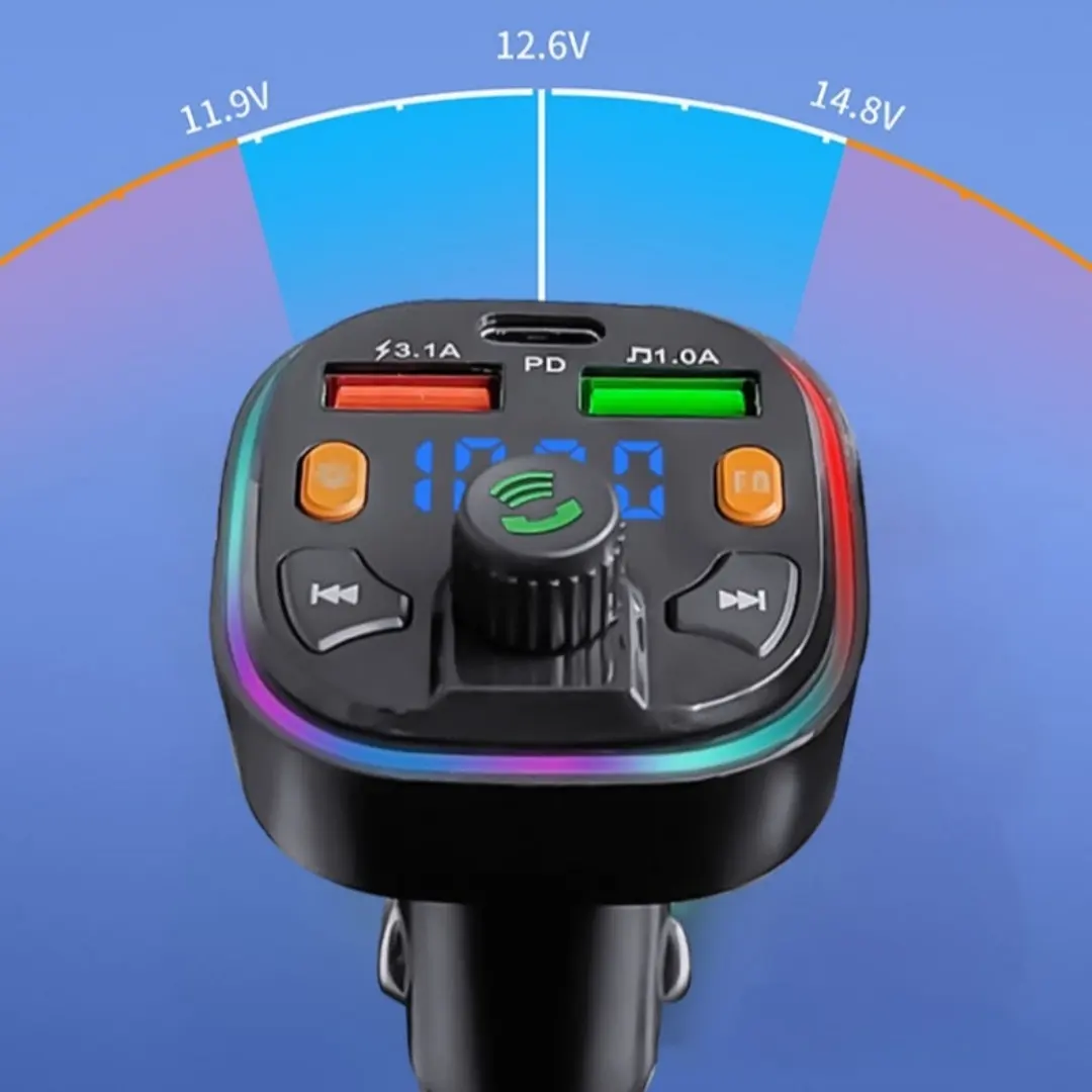 Blue Ambience Light FM Lossless Fast Charge
