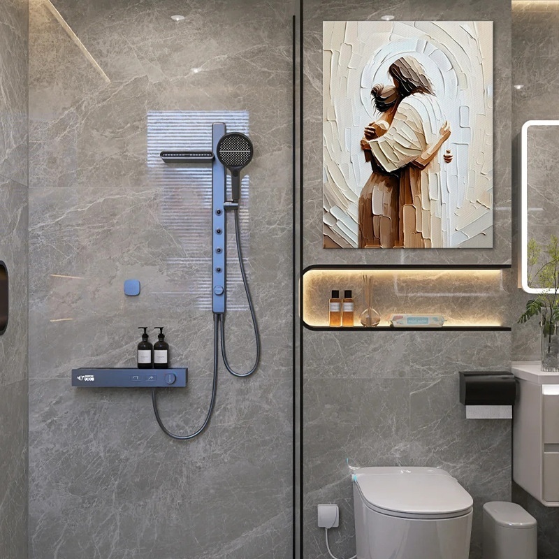 Power Of Faith Retro Style Restaurant Paintings Inkjet Frameless