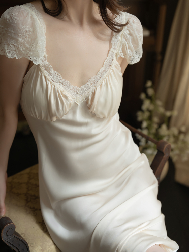 Cool Satin Pajamas Home Wear Women's Sexy Nightdress